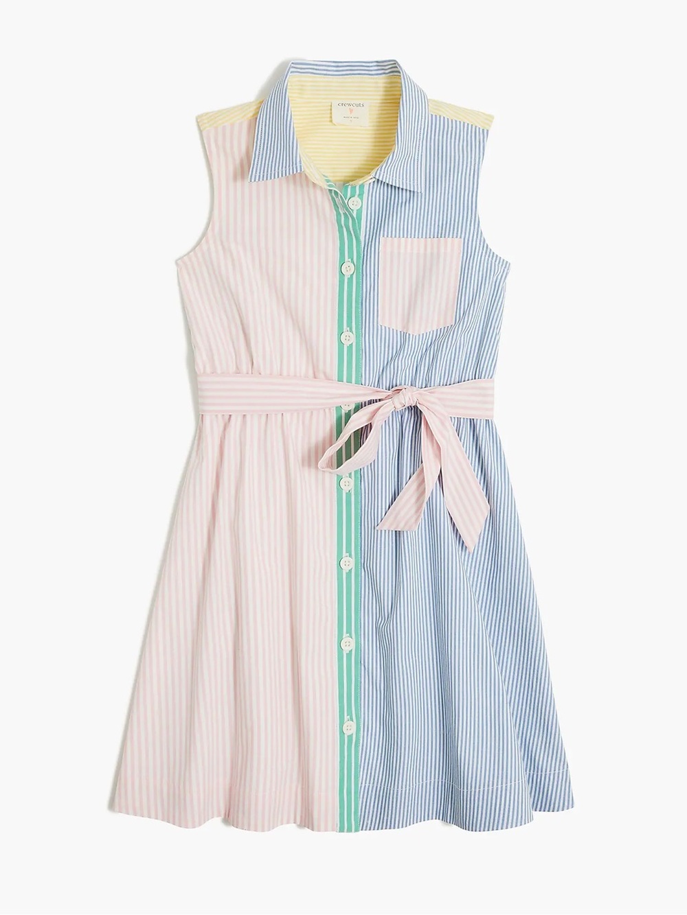 J.Crew Girls' mixed-stripe shirt-dress - size 8
